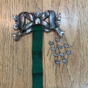 Pewter Christmas card holder